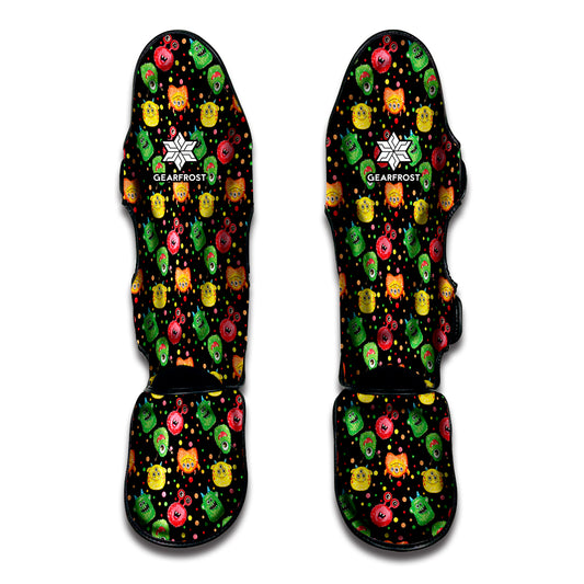 Little Monster Pattern Print Muay Thai Shin Guard