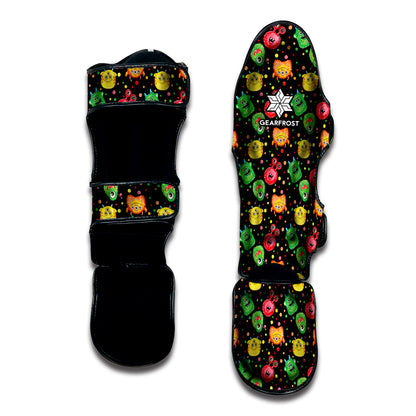 Little Monster Pattern Print Muay Thai Shin Guard