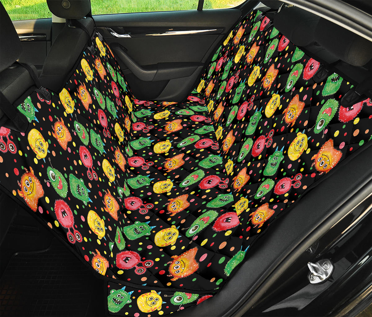 Little Monster Pattern Print Pet Car Back Seat Cover