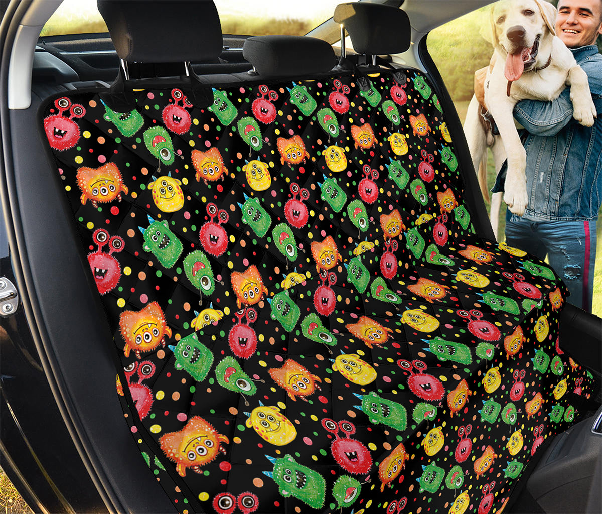 Little Monster Pattern Print Pet Car Back Seat Cover