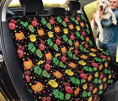 Little Monster Pattern Print Pet Car Back Seat Cover