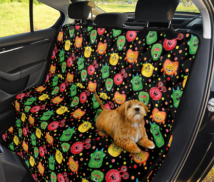 Little Monster Pattern Print Pet Car Back Seat Cover