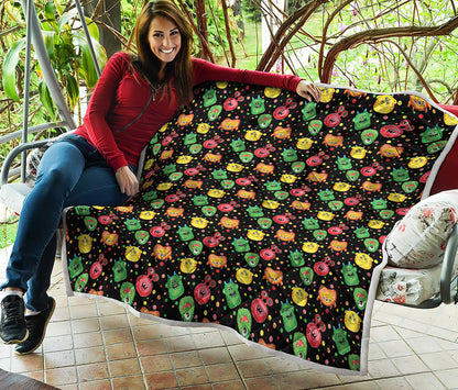 Little Monster Pattern Print Quilt