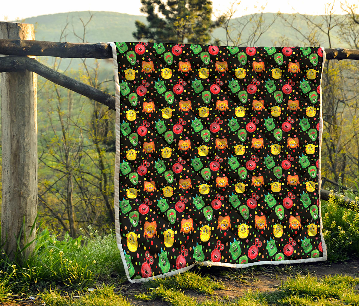 Little Monster Pattern Print Quilt