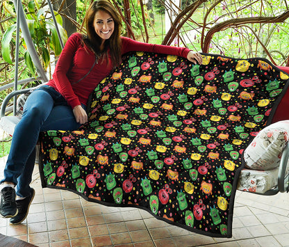 Little Monster Pattern Print Quilt