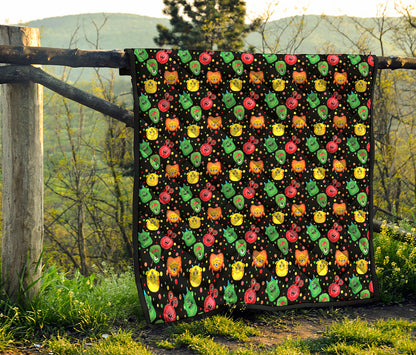 Little Monster Pattern Print Quilt