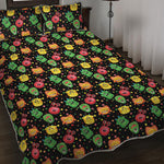 Little Monster Pattern Print Quilt Bed Set