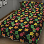 Little Monster Pattern Print Quilt Bed Set