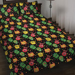 Little Monster Pattern Print Quilt Bed Set