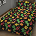 Little Monster Pattern Print Quilt Bed Set