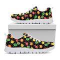Little Monster Pattern Print White Running Shoes