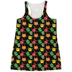 Little Monster Pattern Print Women's Racerback Tank Top