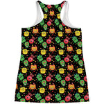 Little Monster Pattern Print Women's Racerback Tank Top
