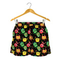 Little Monster Pattern Print Women's Shorts