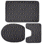Little Ninja Pattern Print 3 Piece Bath Mat Set
