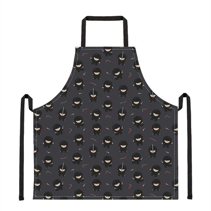 Little Ninja Pattern Print Apron