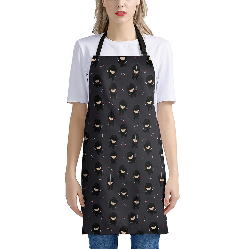Little Ninja Pattern Print Apron