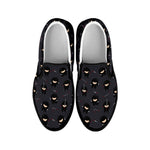 Little Ninja Pattern Print Black Slip On Shoes