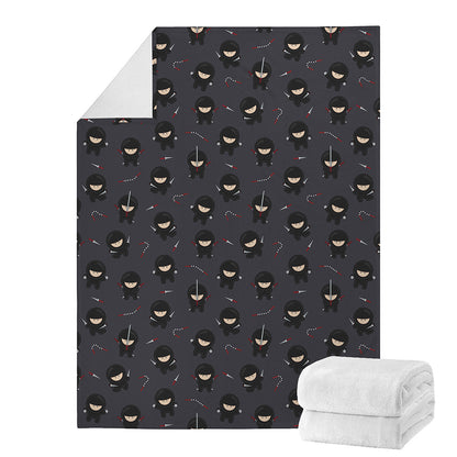 Little Ninja Pattern Print Blanket