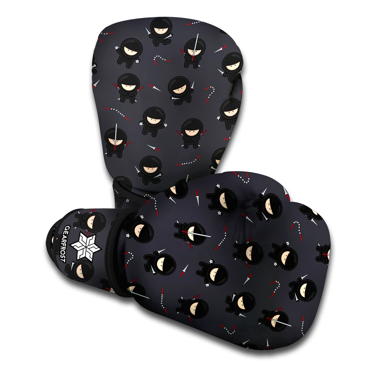 Little Ninja Pattern Print Boxing Gloves
