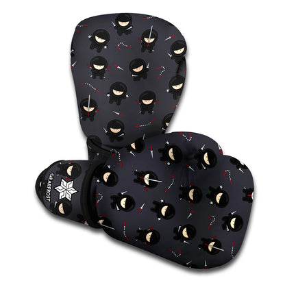 Little Ninja Pattern Print Boxing Gloves