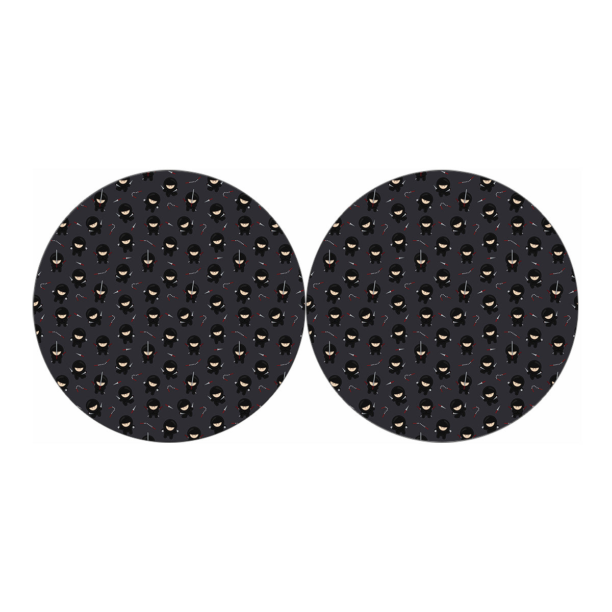 Little Ninja Pattern Print Car Coasters