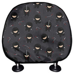 Little Ninja Pattern Print Car Headrest Covers