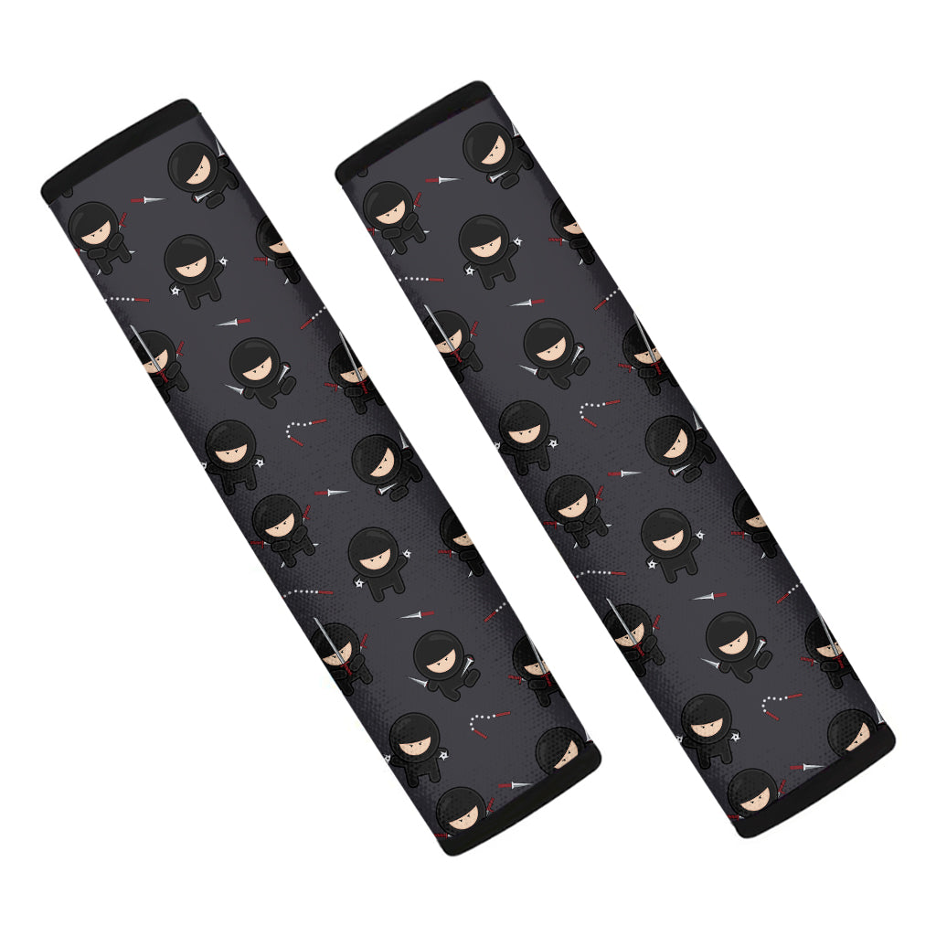 Little Ninja Pattern Print Car Seat Belt Covers