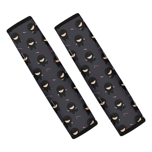 Little Ninja Pattern Print Car Seat Belt Covers