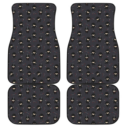 Little Ninja Pattern Print Front and Back Car Floor Mats