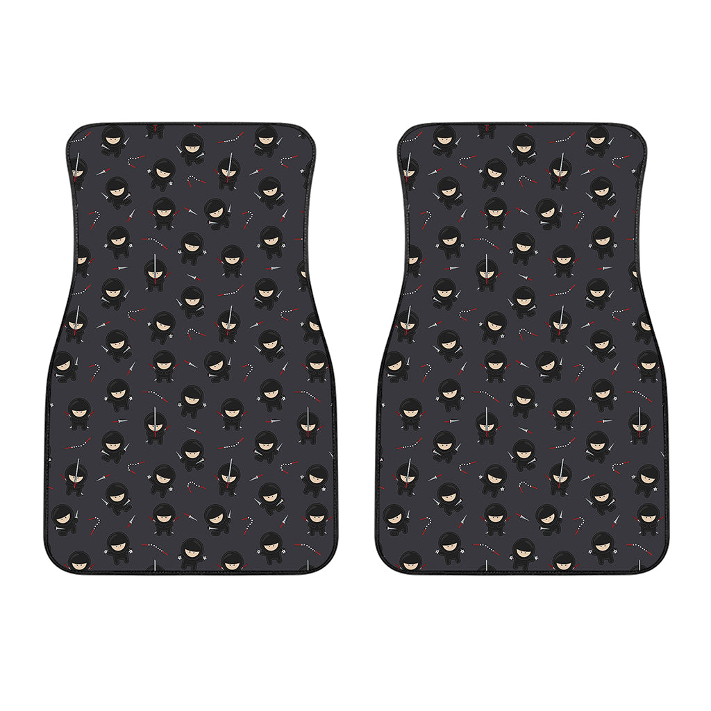 Little Ninja Pattern Print Front Car Floor Mats
