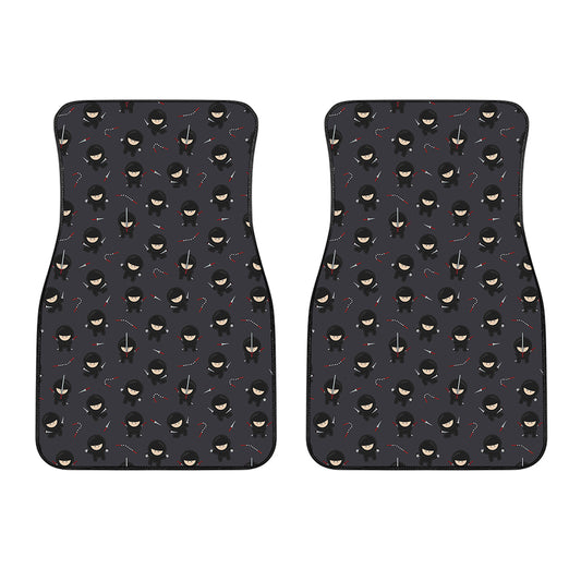 Little Ninja Pattern Print Front Car Floor Mats