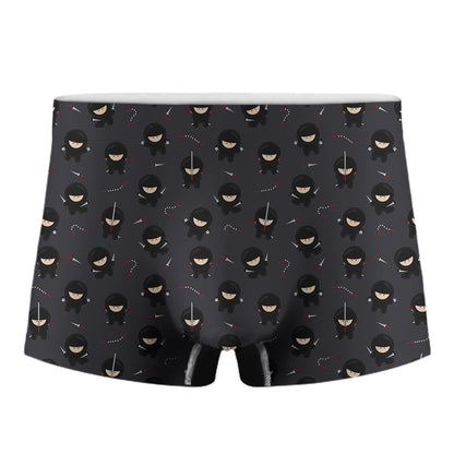 Little Ninja Pattern Print Men's Boxer Briefs