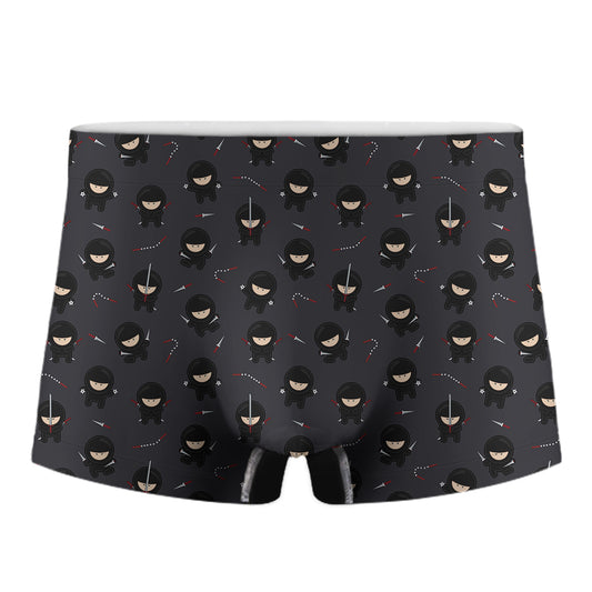 Little Ninja Pattern Print Men's Boxer Briefs