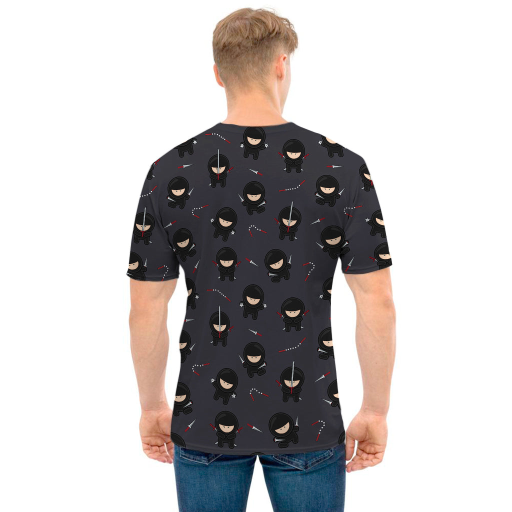 Little Ninja Pattern Print Men's T-Shirt
