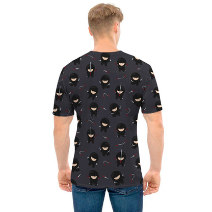 Little Ninja Pattern Print Men's T-Shirt