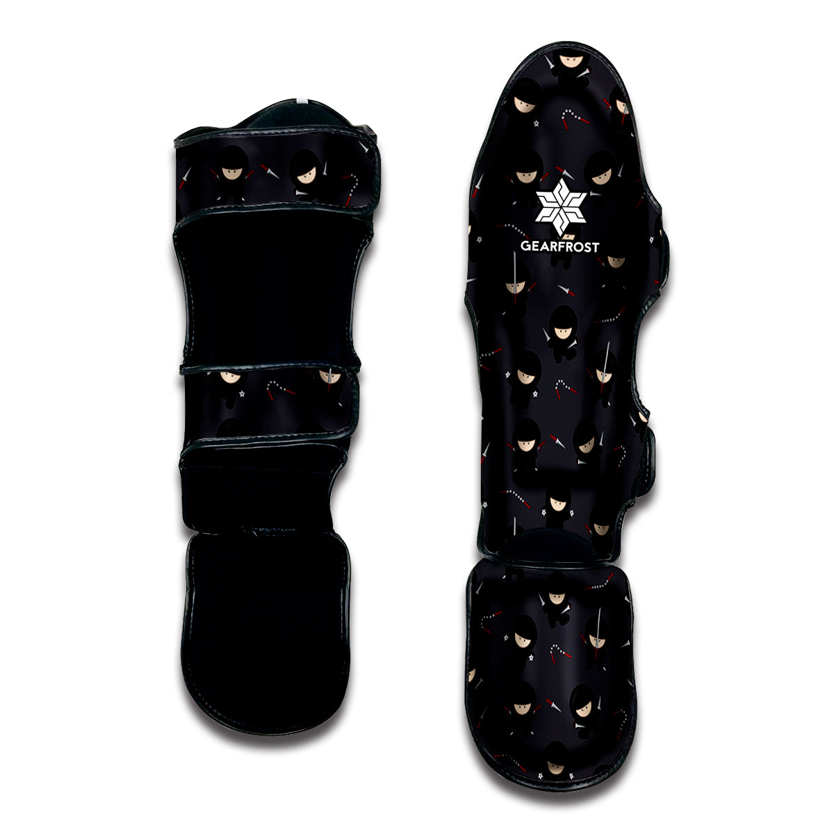 Little Ninja Pattern Print Muay Thai Shin Guard