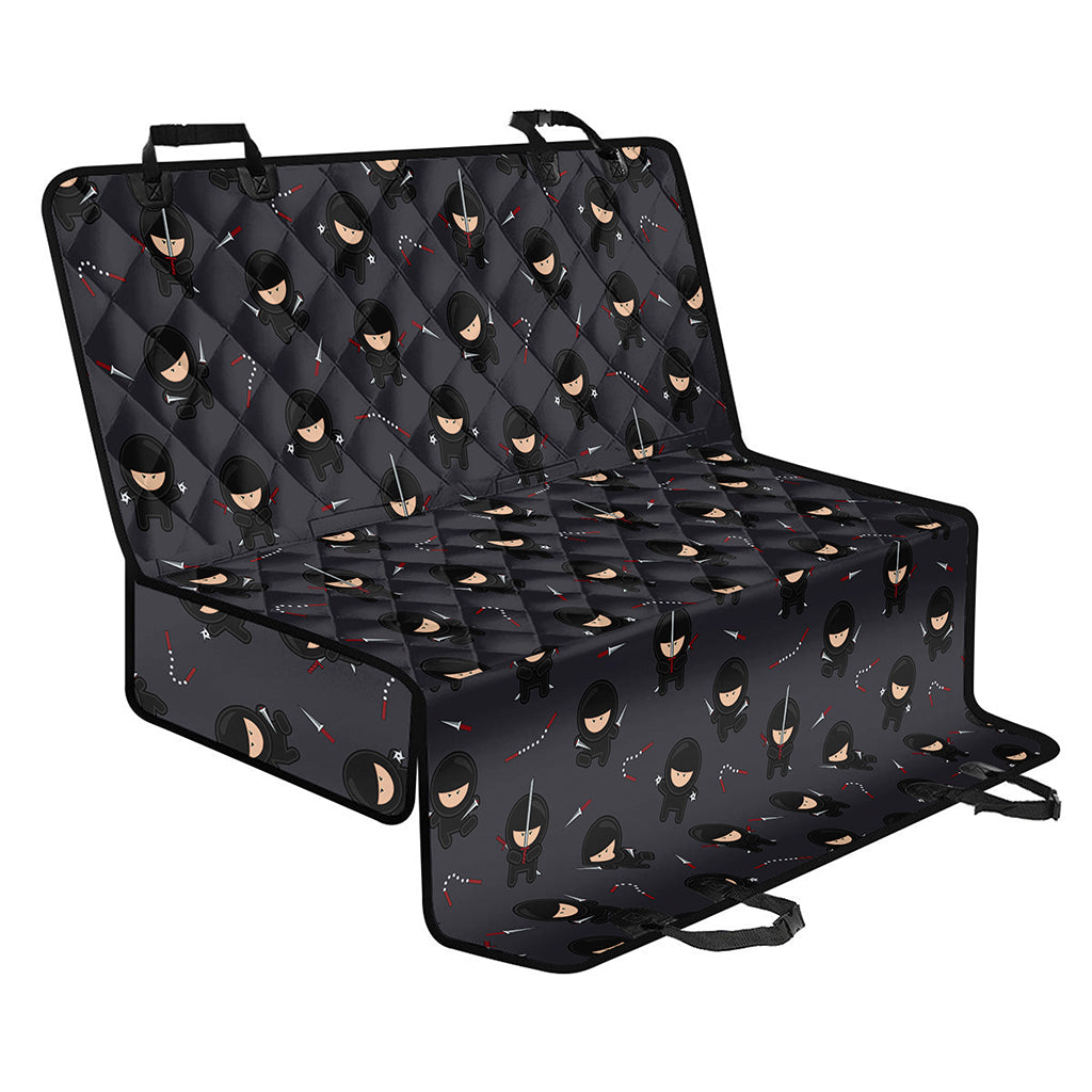 Little Ninja Pattern Print Pet Car Back Seat Cover