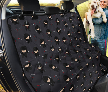 Little Ninja Pattern Print Pet Car Back Seat Cover