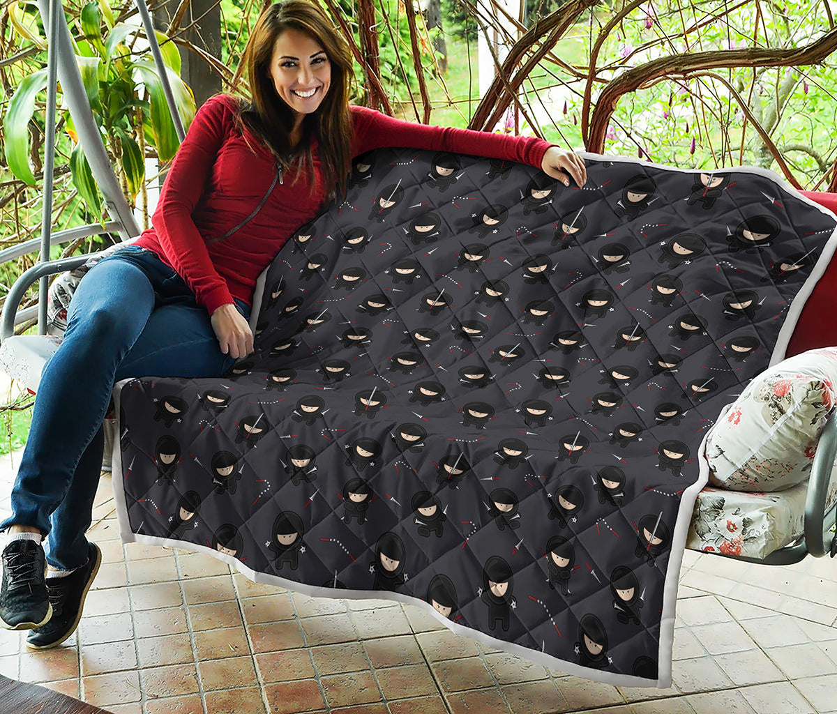 Little Ninja Pattern Print Quilt