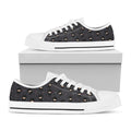 Little Ninja Pattern Print White Low Top Sneakers