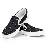 Little Ninja Pattern Print White Slip On Shoes