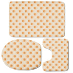 Little Pomeranian Pattern Print 3 Piece Bath Mat Set