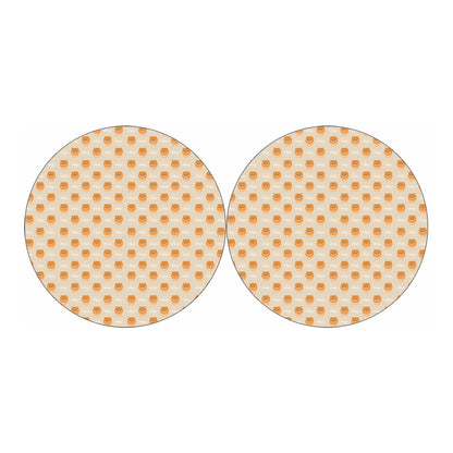 Little Pomeranian Pattern Print Car Coasters