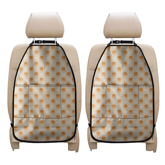 Little Pomeranian Pattern Print Car Seat Organizers