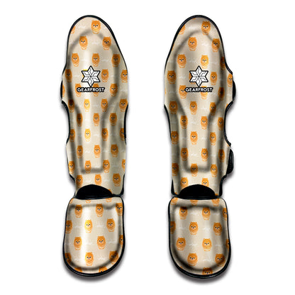 Little Pomeranian Pattern Print Muay Thai Shin Guard