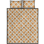 Little Pomeranian Pattern Print Quilt Bed Set