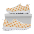 Little Pomeranian Pattern Print White Running Shoes