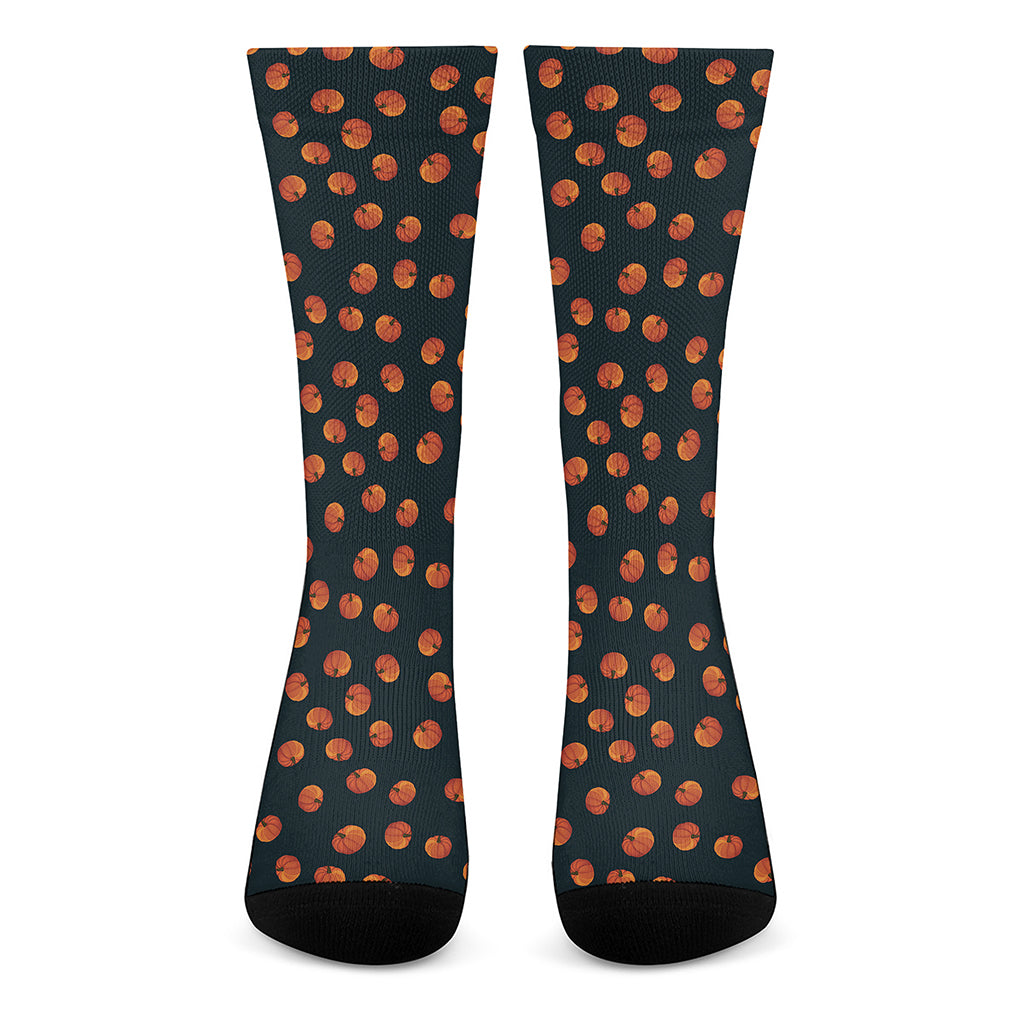 Little Pumpkin Pattern Print Crew Socks