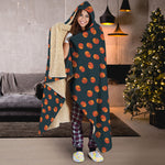 Little Pumpkin Pattern Print Hooded Blanket